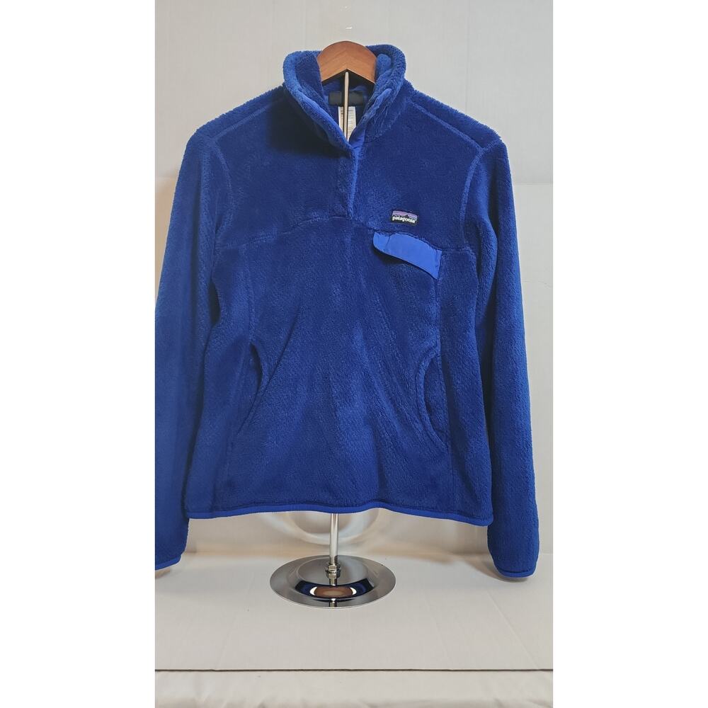 Patagonia Women's Small Blue Re-Tool Snap-T Pullover Fleece Polartec‎ Thermal